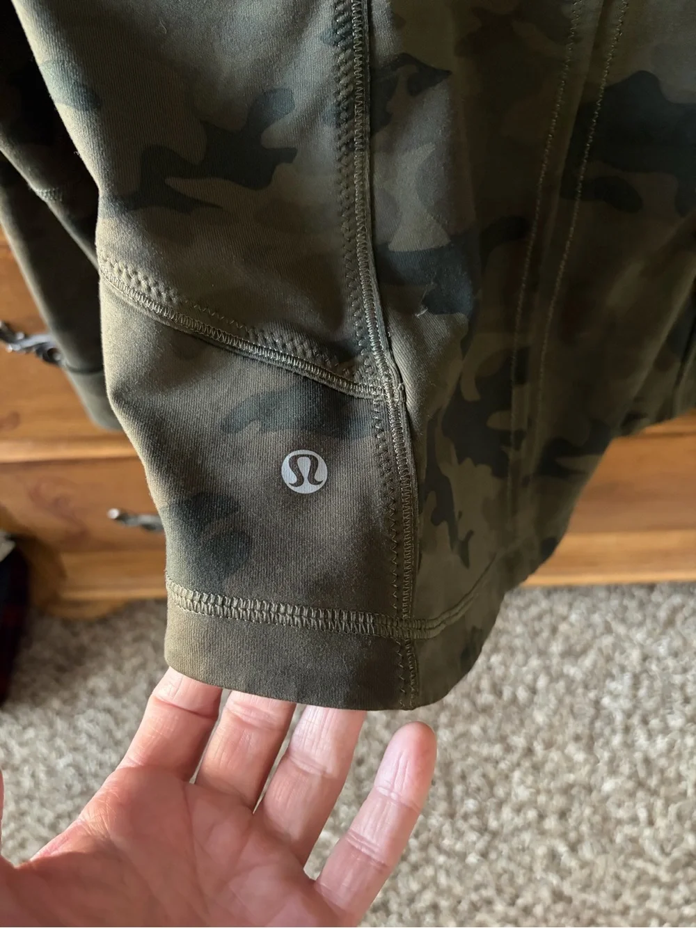 Lululemon Athletica Olive Camo Zip-Up Utility Jacket